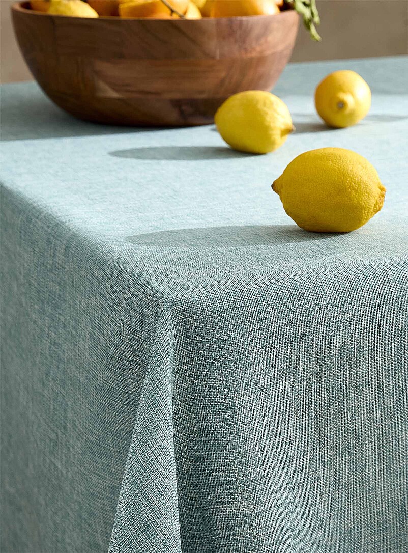 Simons Maison: La nappe jacquard bleu chin&eacute; Turquoise