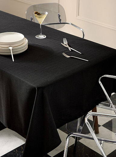 Simons Maison Black Country-style black woven tablecloth