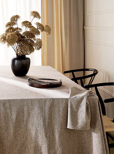 Simons Maison: La nappe taupe chin&eacute; Voir les formats offerts Taupe