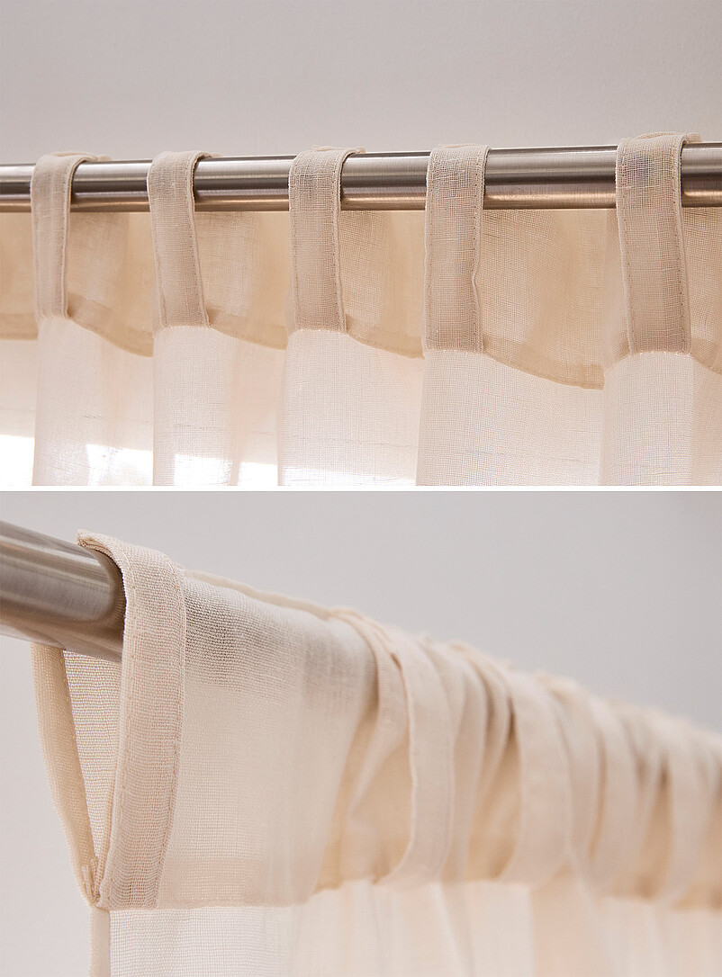 Simons Maison: Les voilages unis effet lin <b>Deux panneaux</b> Voir nos formats offerts Blanc