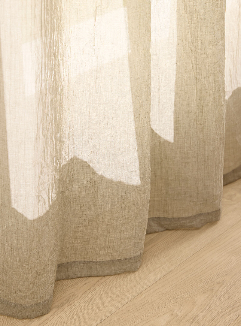 Simons Maison: Le voilage texture froiss&eacute;e <b>Un panneau</b> 140 x 220 cm Gris sauge