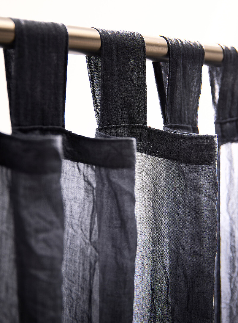 Simons Maison: Le voilage texture froiss&eacute;e <b>Un panneau</b> 140 x 220 cm Bleu gris