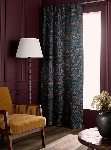 Simons Maison: Le rideau coupe-lumi&egrave;re fleurs rabattues <b>Un panneau</b> 140 x 220 cm Assorti