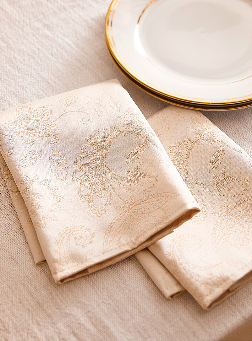 Simons Maison Assorted Shimmering paisley napkins Set of 2