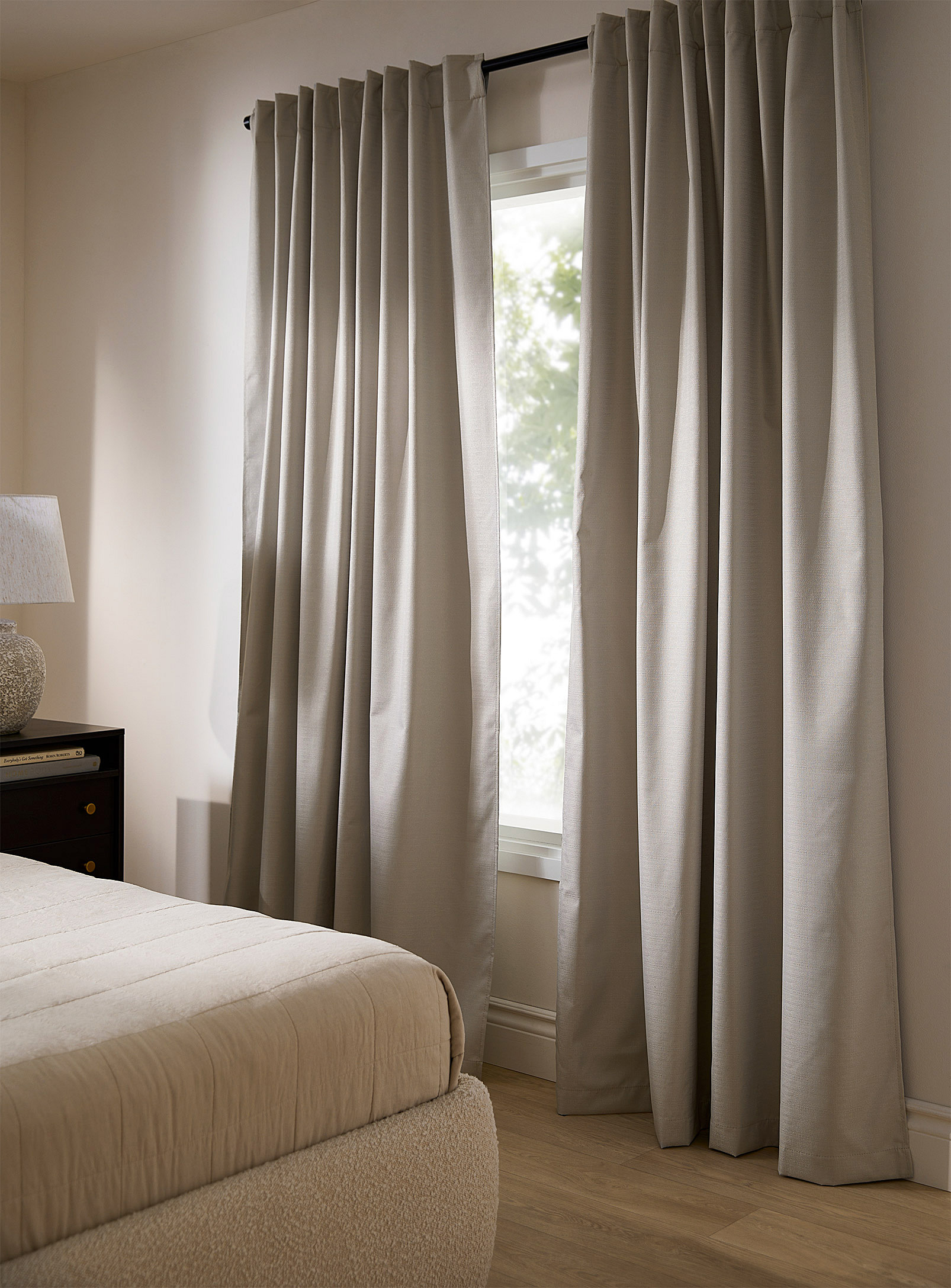 Simons Maison Satiny Blackout Curtain See Available Sizes In Light Grey