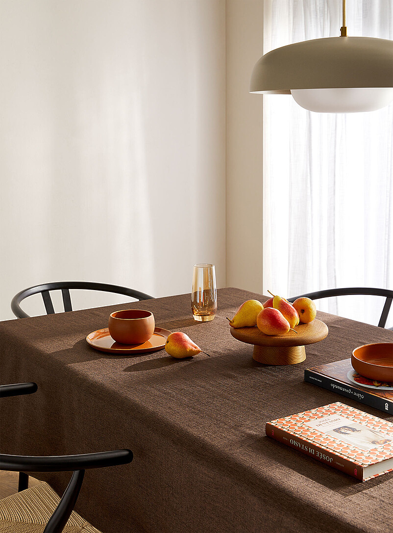 Brown Chambray Tablecloth