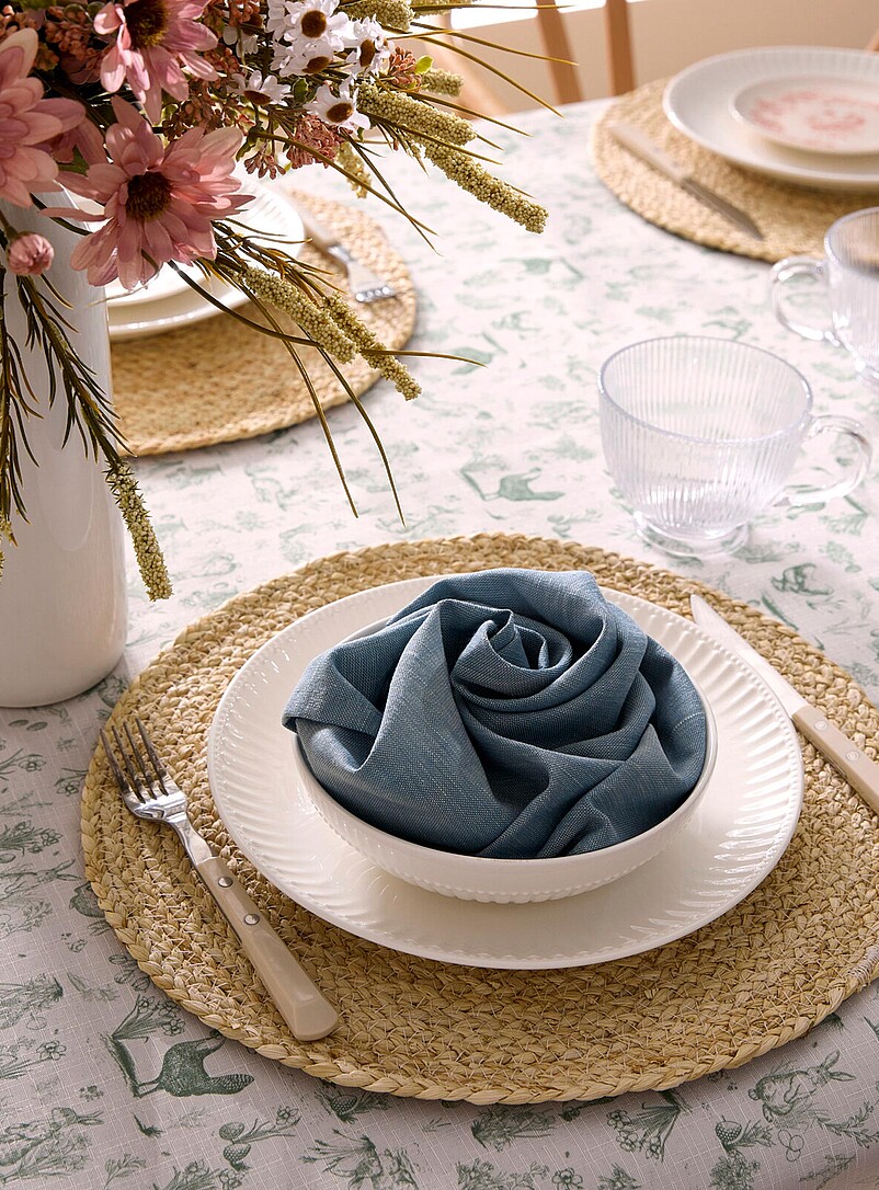 Blue denim textured napkins Set of 2 product image 3