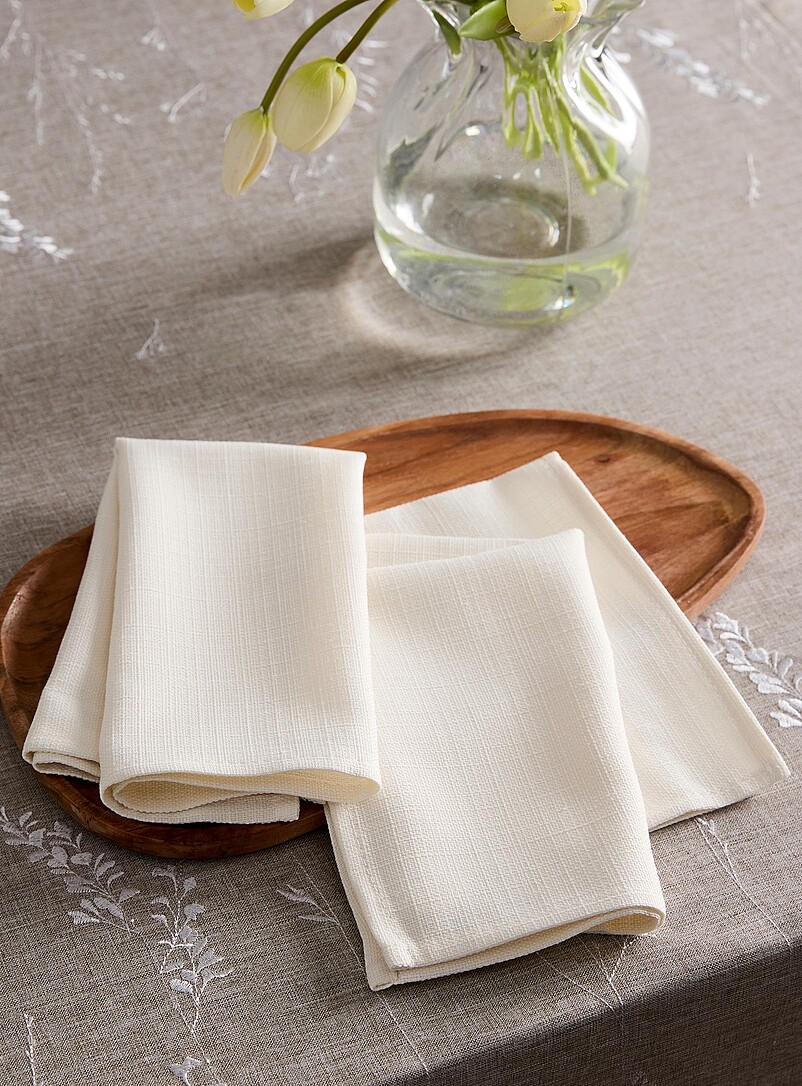 Cream textured napkins Set of 2 product image (primary)