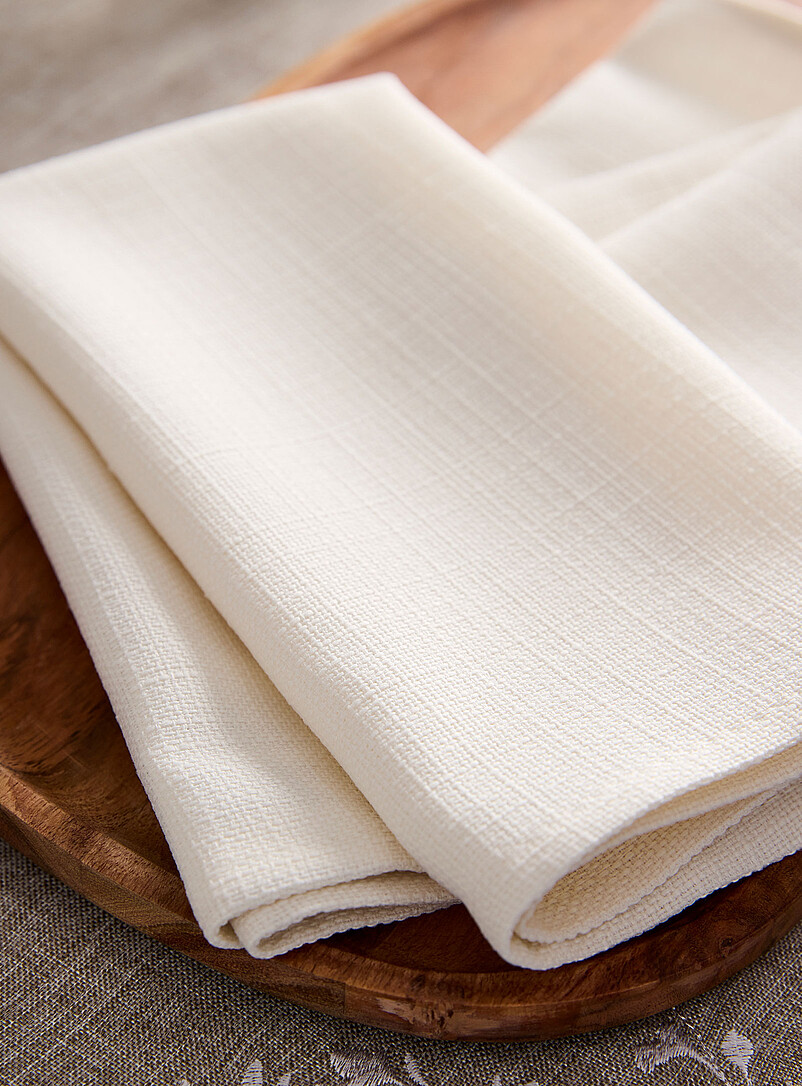 Cream textured napkins Set of 2 product image 2