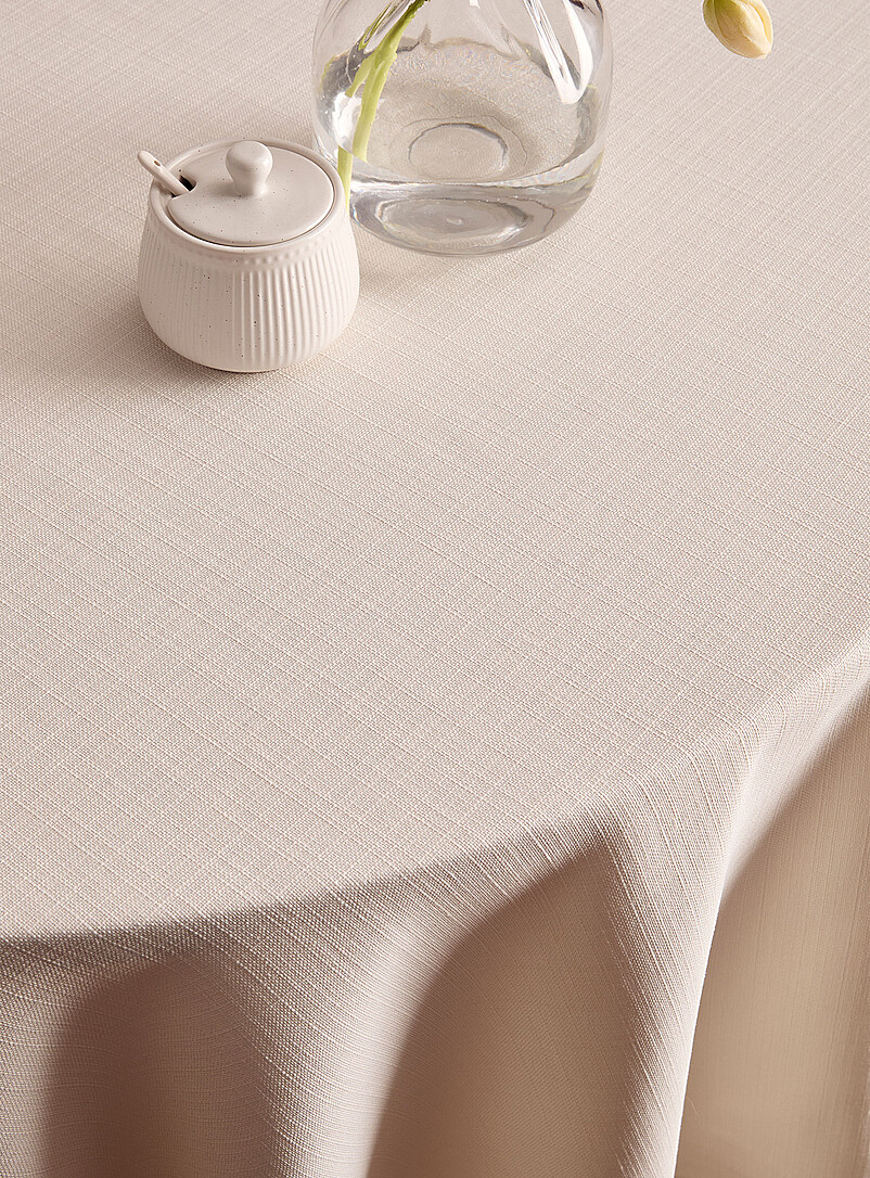 Cream textured tablecloth product image 2