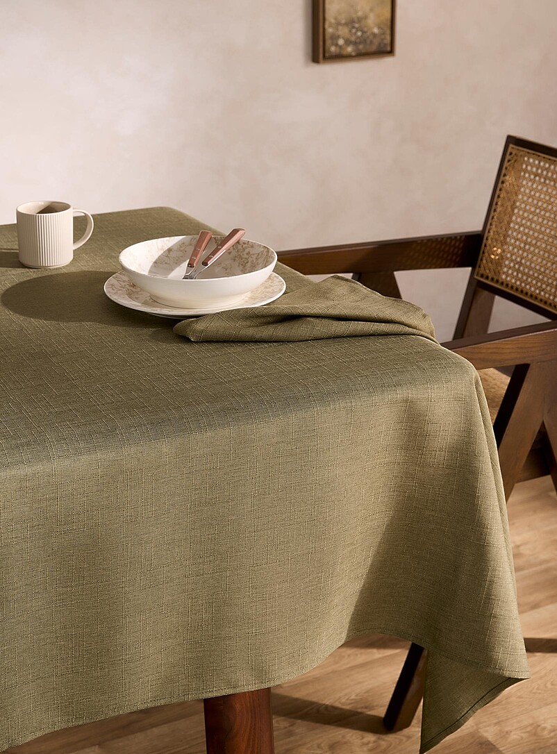 Matcha Green Jacquard Tablecloth