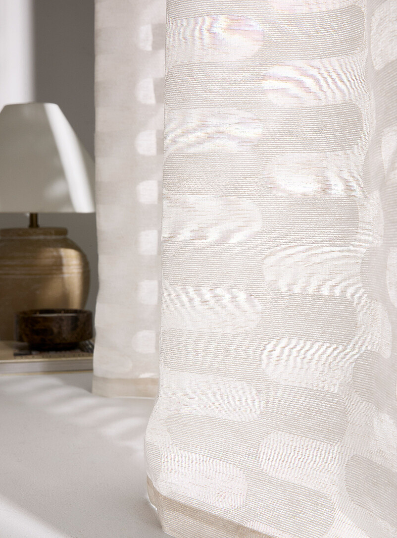 Geometric pattern delicate openwork sheer curtain One panel 140 x 220 cm product image 2