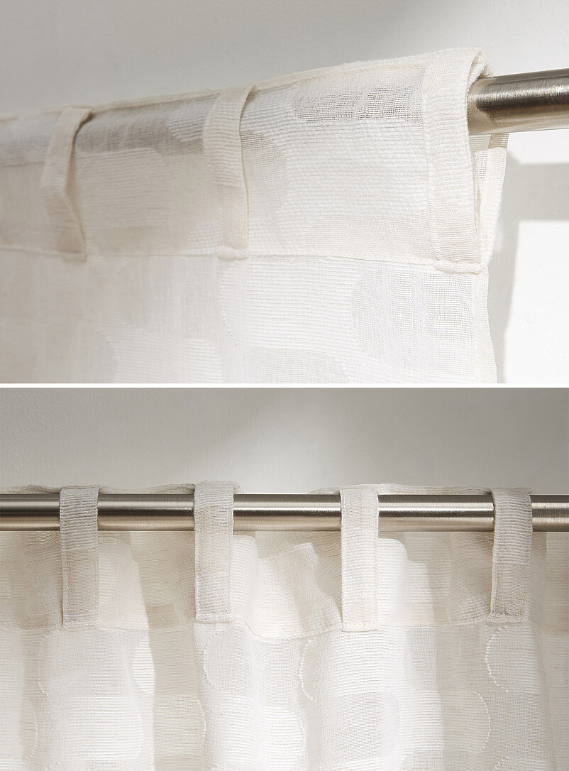 Geometric pattern delicate openwork sheer curtain One panel 140 x 220 cm product image 3