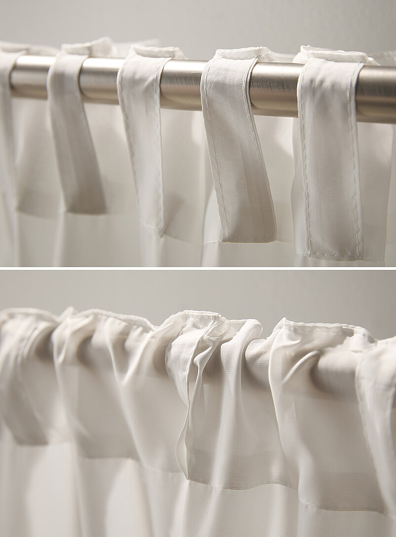 Extra-long neutral-coloured sheer curtain One panel 250 x 300 cm product image 3