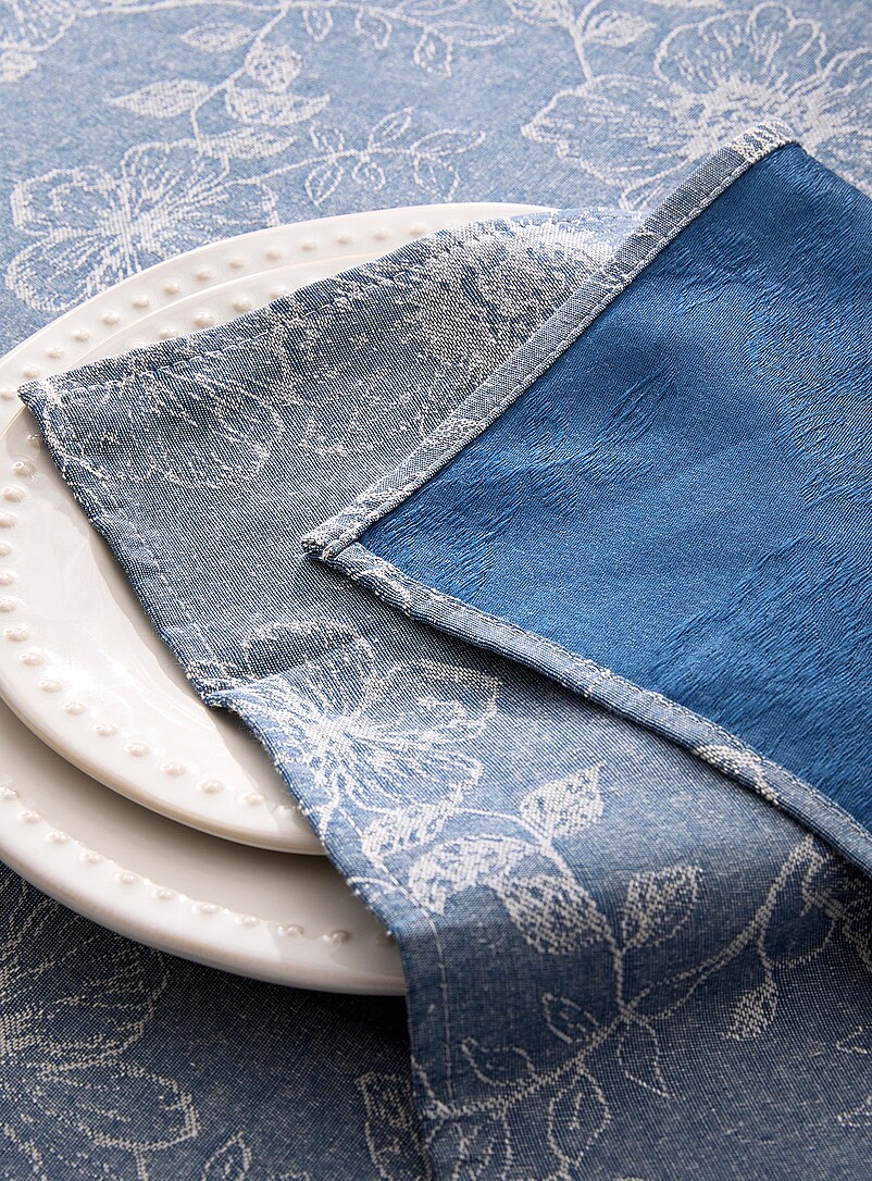 Faux-denim floral napkins Set of 2 product image 2