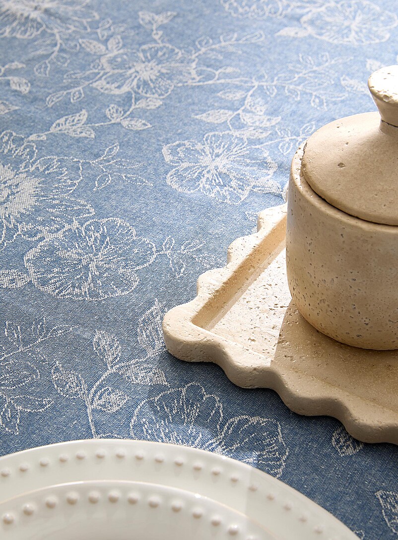 Faux-denim floral tablecloth product image 2