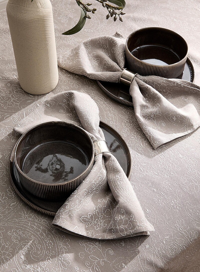 Floral Paisley Jacquard Tablecloth Set Of 2