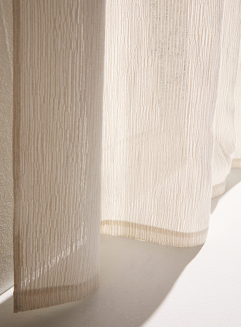 Hairline-stripe delicate openwork sheer curtain One panel 140 x 220 cm product image 2