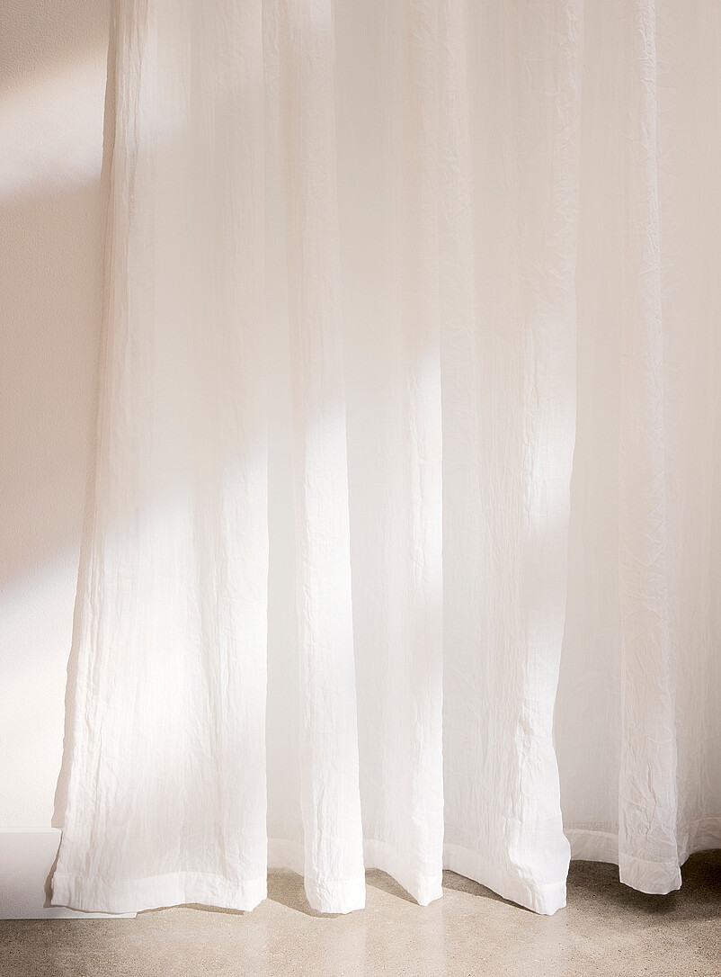 Crinkled texture sheer curtain One panel 140 x 220 cm product image 2