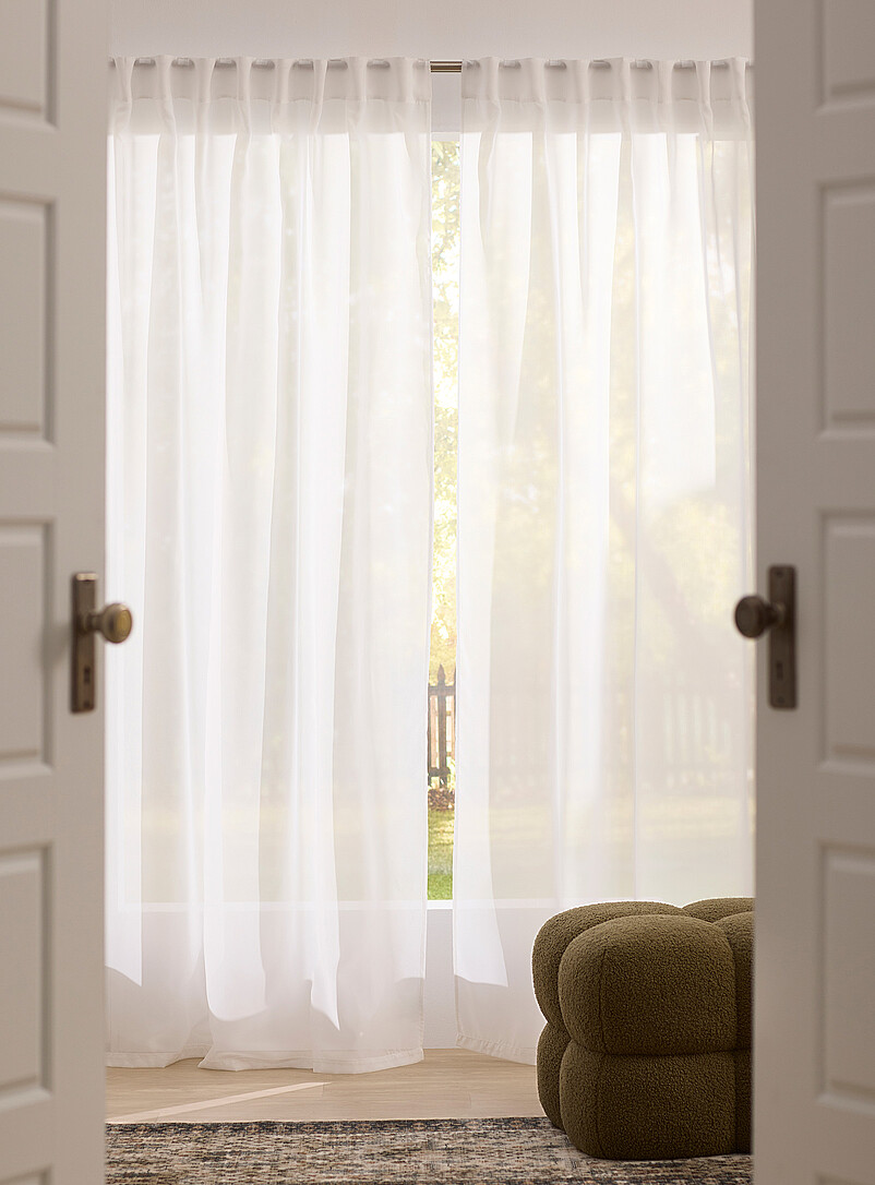 Soft Tone Plain Sheer Curtains Two Panels See Available Sizes