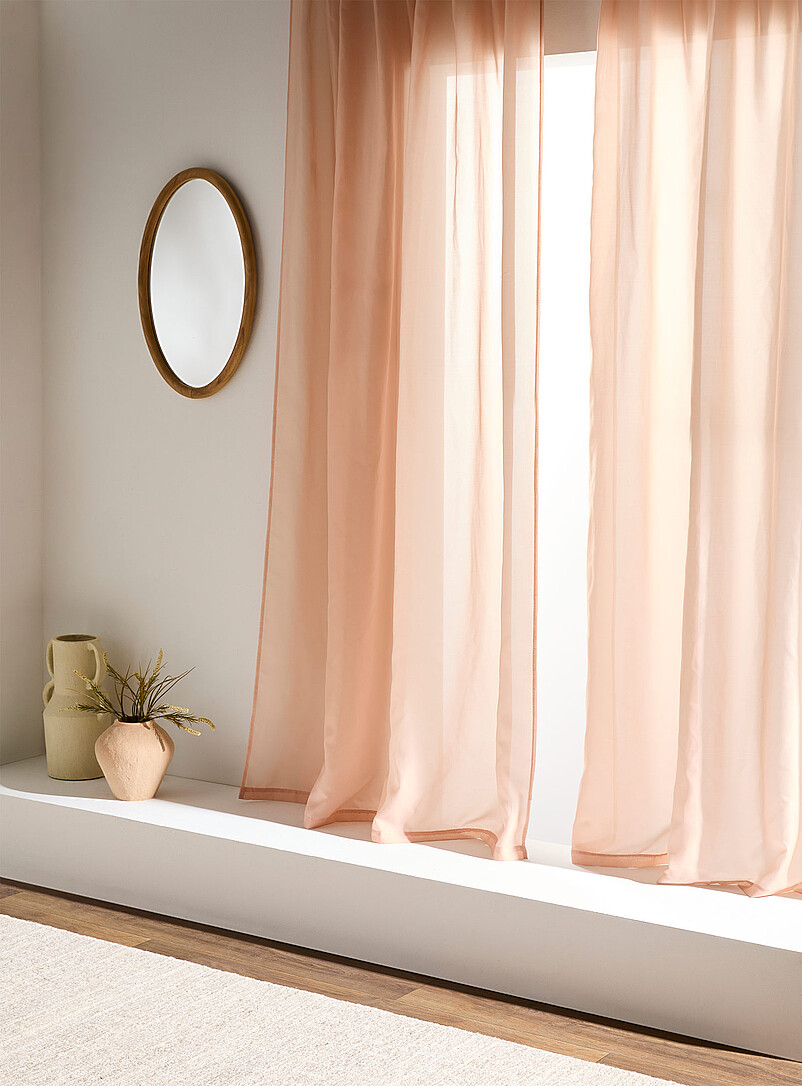 Soft tone plain sheer curtains Two panels See available sizes product image (primary)
