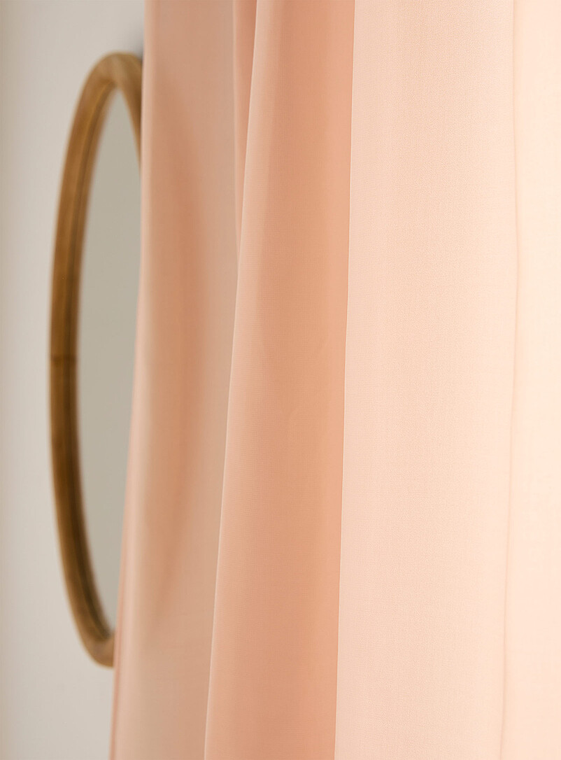 Soft tone plain sheer curtains Two panels See available sizes product image 2