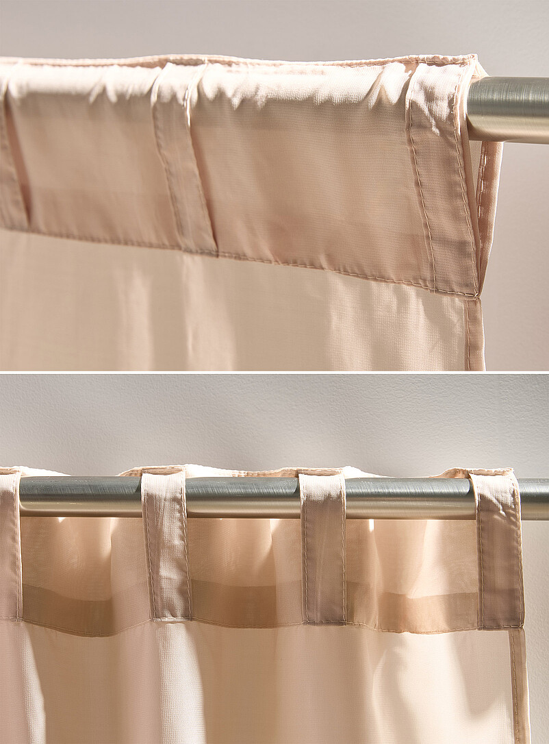 Soft tone plain sheer curtains Two panels See available sizes product image 3