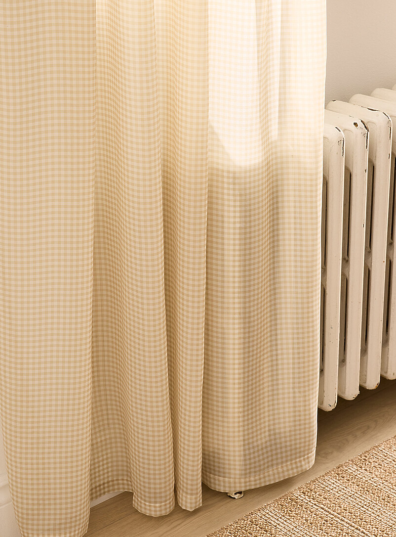 Sheer gingham curtain One panel 140 x 220 cm product image 2