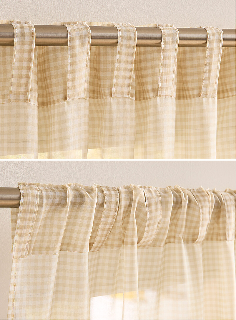 Sheer gingham curtain One panel 140 x 220 cm product image 3