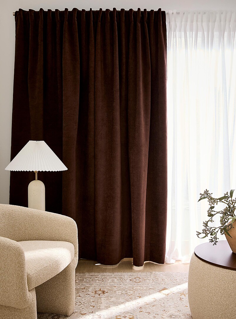 Chenille Blackout Curtain One Panel 135 X 220