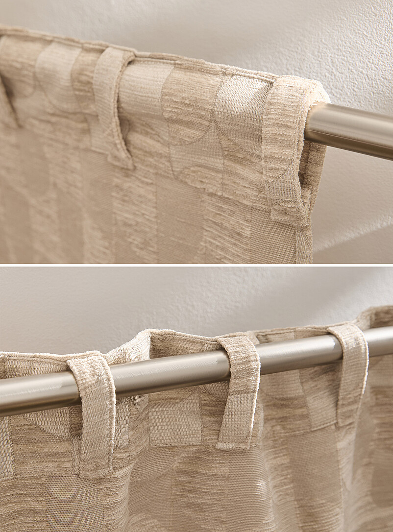 Geometric mosaic chenille knit curtain One panel 140 x 220 cm product image 3