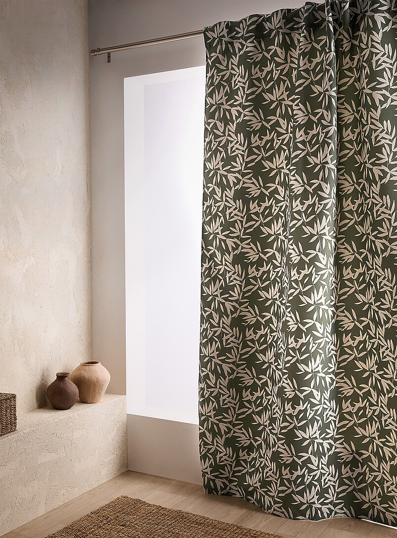 Bamboo leaves blackout curtain One panel 140 x 220 cm product image (primary)