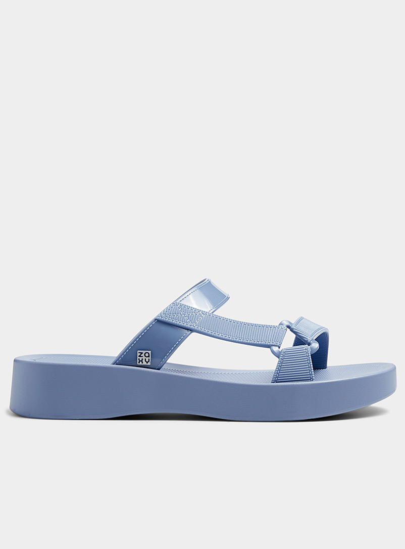 Zaxy: La sandale slide Esportiva Femme Bleu pâle-bleu poudre pour femme