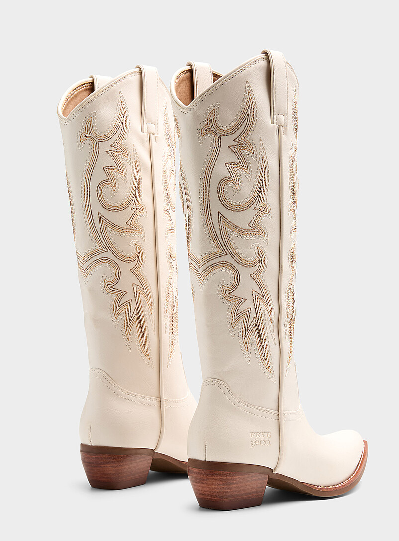 Frye and Co.: La botte western surpiqu&eacute;e Irlene Caramel pour femme