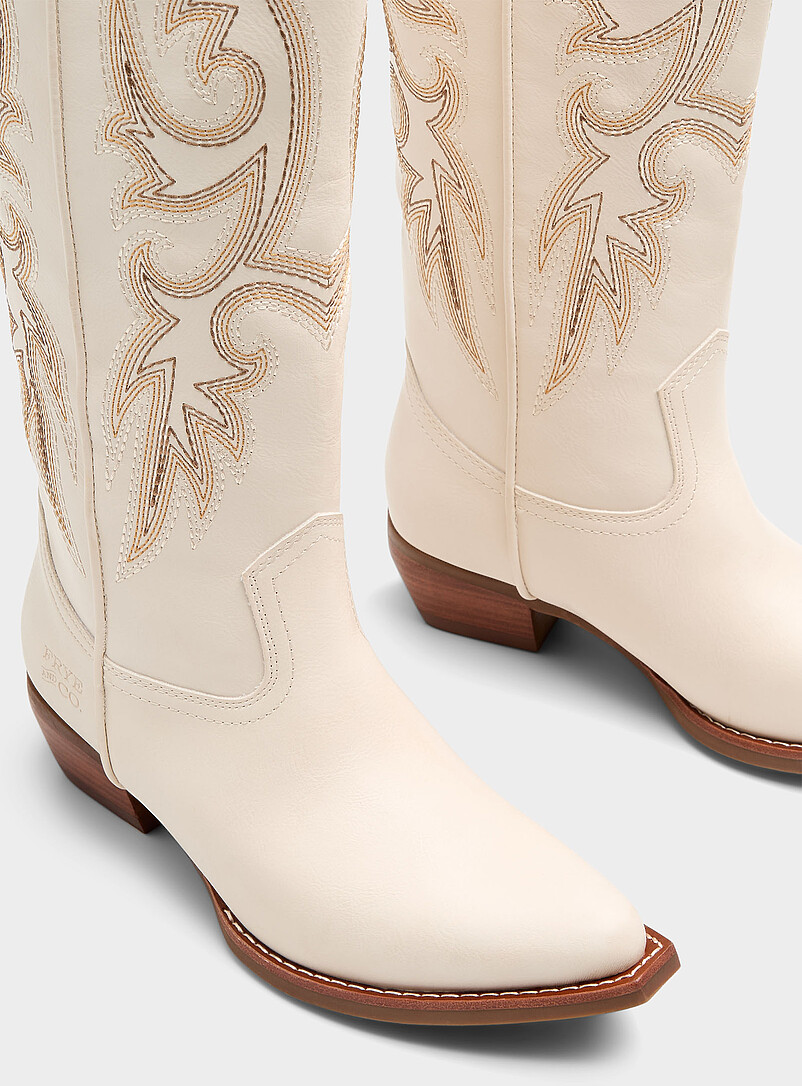 Frye and Co.: La botte western surpiqu&eacute;e Irlene Caramel pour femme