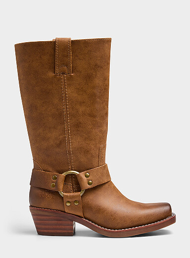 Frye and Co. Light Brown Tan Lorrie 12 harness boots Women for women