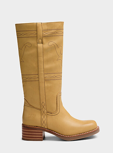 Frye and Co. Banana Banana Miranda Bridle topstitched boots Women for women