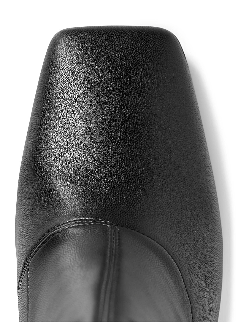 Simons Black Croc-heel ankle boots for women