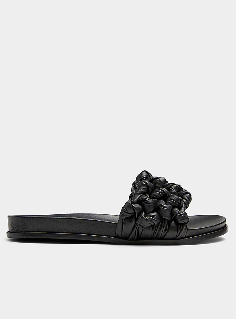 Steve Madden: La sandale slide Dollie noire Noir pour femme