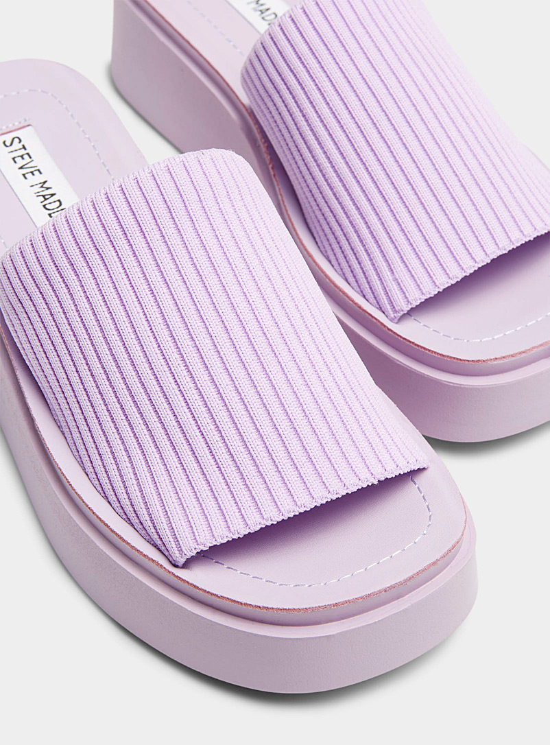 Steve Madden: La sandale slide Balanced lilas Mauve pour femme