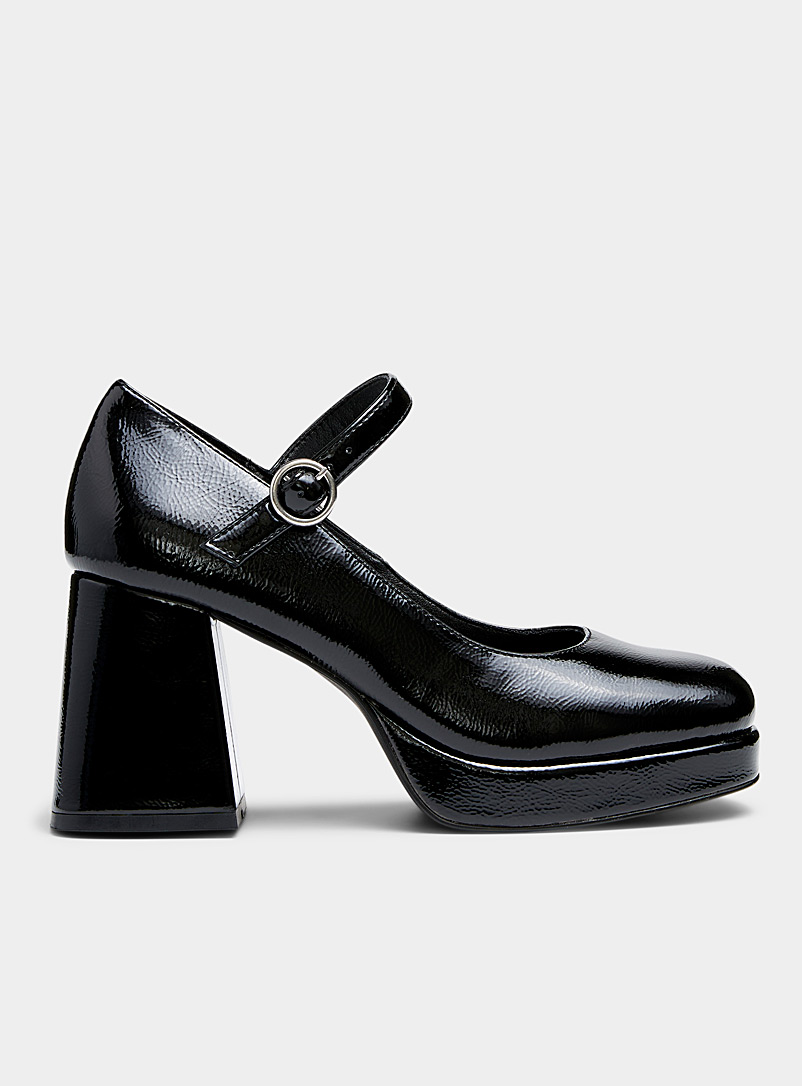 Steve Madden: La chaussure Mary Jane talon bloc Minglee Noir pour femme
