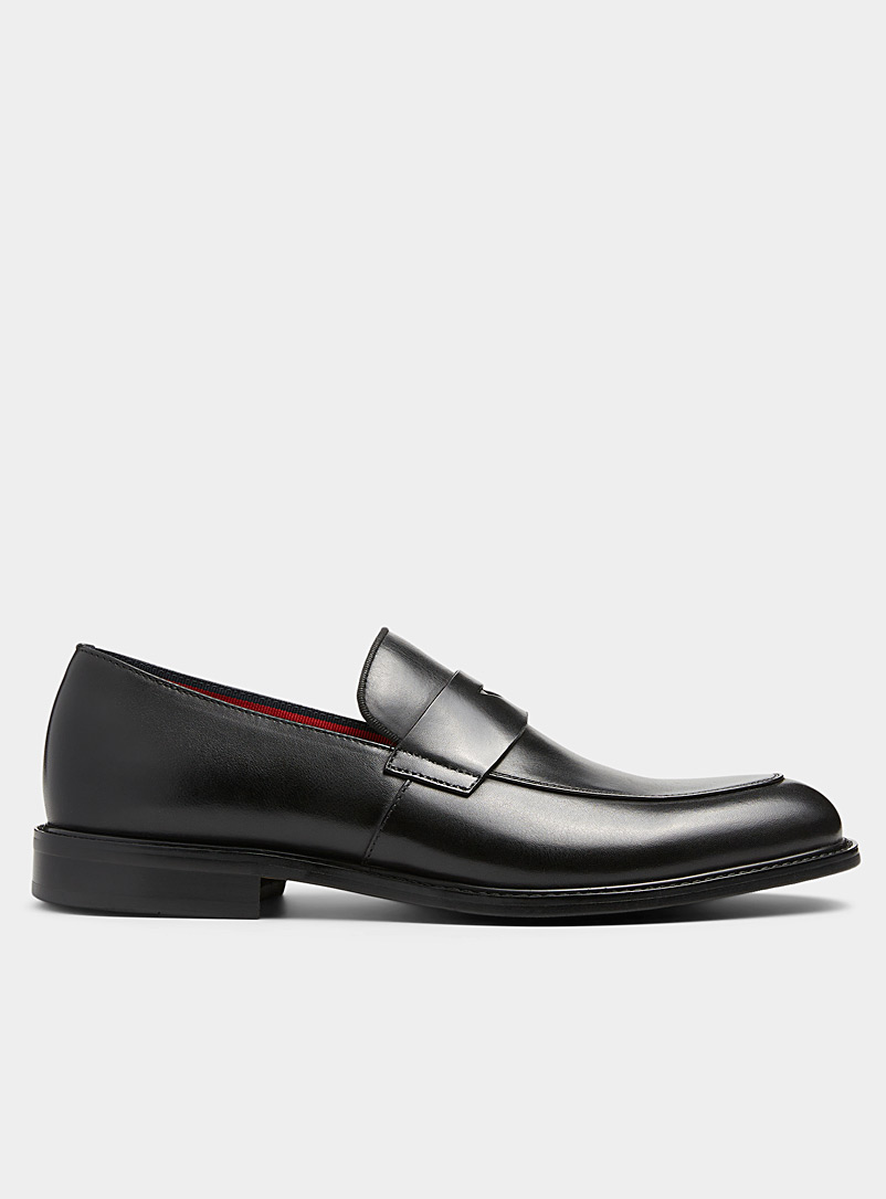 Steve Madden Black Exact leather loafers Men for men