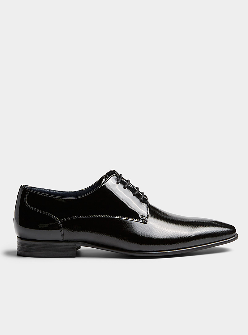 Steve Madden Black Jarred patent leather derby shoes Men for men