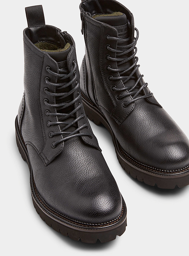 Steve Madden Black Waterproof Cade lace-up boots Men for men