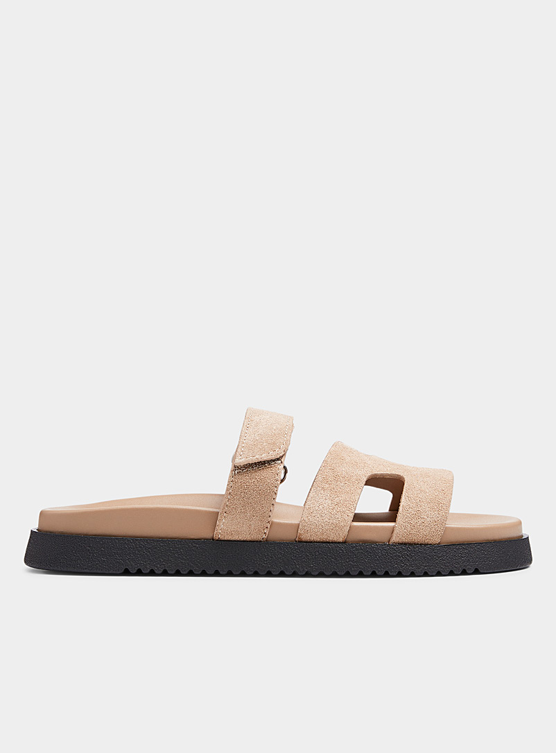 Steve Madden: La sandale bride g&eacute;o Mayven Femme Noir pour femme
