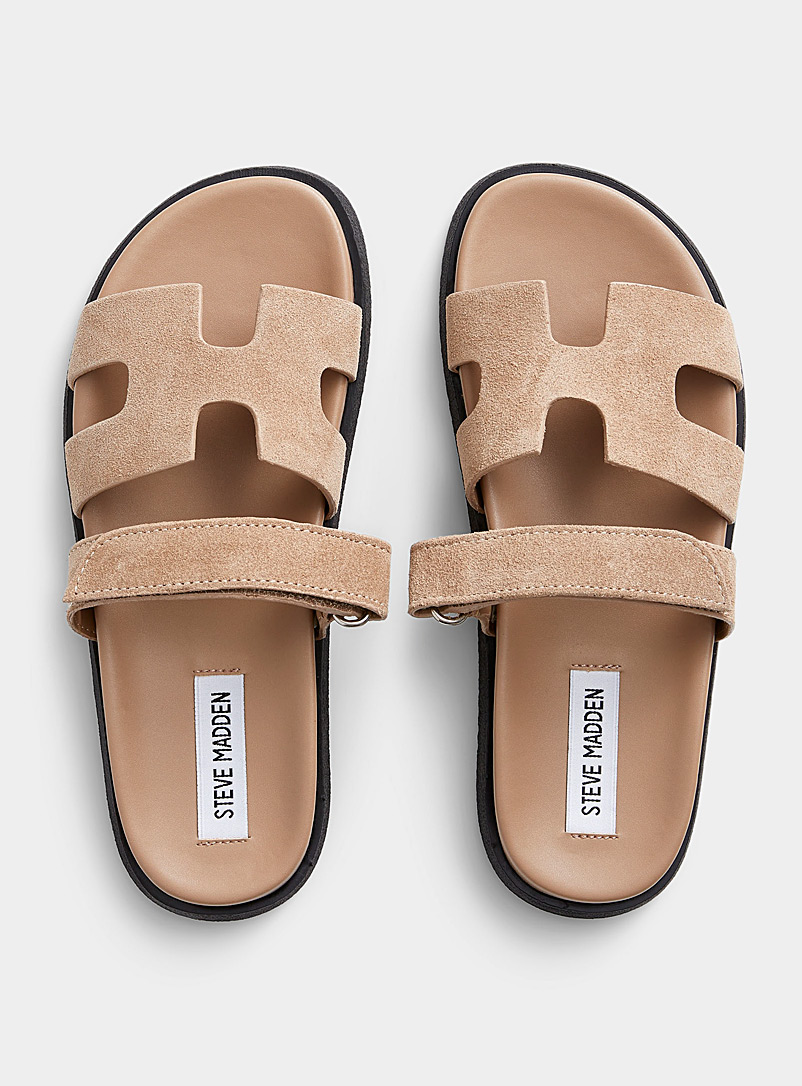 Steve Madden: La sandale bride g&eacute;o Mayven Femme Noir pour femme