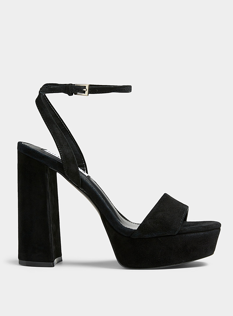 Steve Madden Black Lessa block-heel platform sandals Women for women