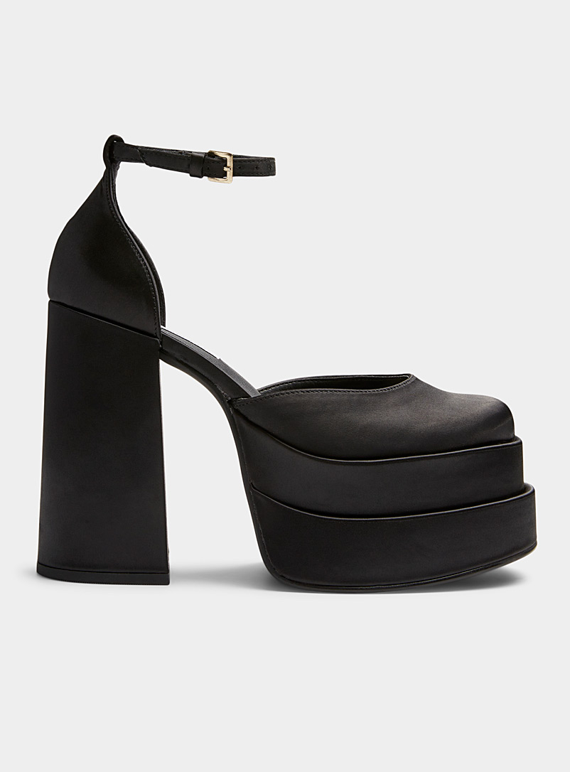 Steve Madden Black Charlize block-heel platform shoes for women