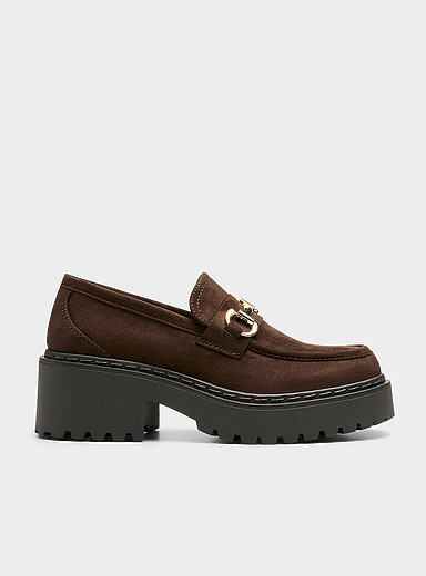 Steve Madden: Le fl&acirc;neur crant&eacute; boucle dor&eacute;e Approach Femme Brun pour femme