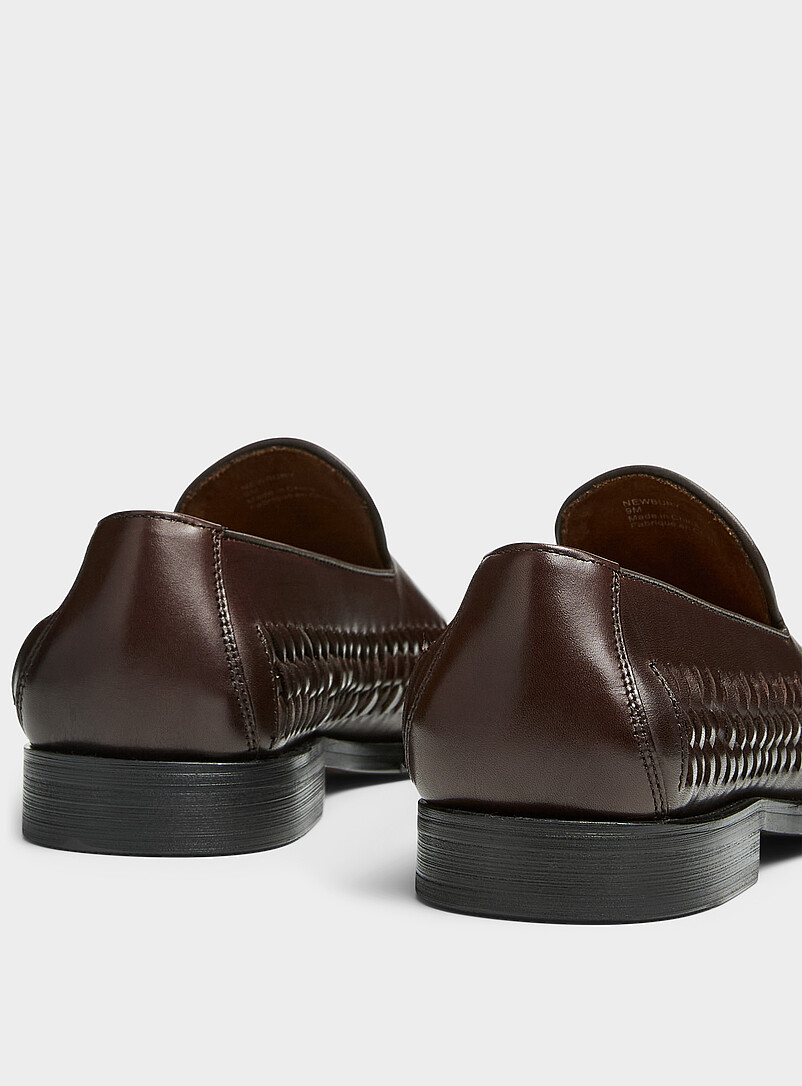 Steve Madden: Le fl&acirc;neur c&ocirc;t&eacute;s tress&eacute;s Newbury Homme Brun pour homme